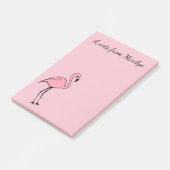 Post-it® Retro Personnalisé Flamant rose Rose Post It Notes (Incliné)