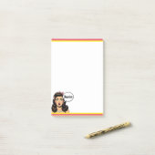 Post-it® Retro Pinup_ Plein d'action (Sur un bureau)