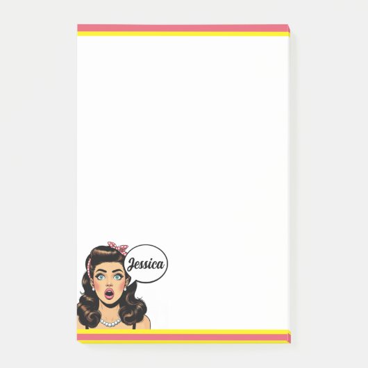 Post-it® Retro Pinup_ Plein d'action (Devant)