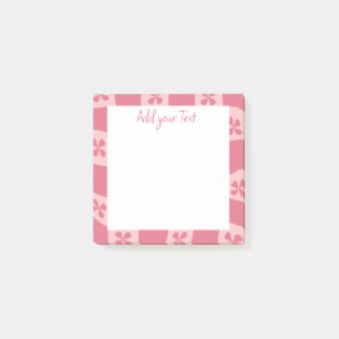 Post-it® Retro rose À damiers motif floral