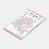 Post-it® Rétro rose et bleu Rose Fridge Inventory Lis (Incliné)