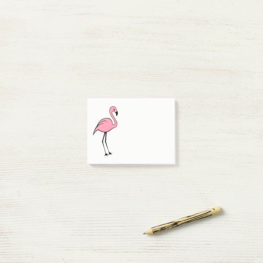 Post-it® Retro Rose Flamant rose Post It Notes Cadeau (Sur un bureau)