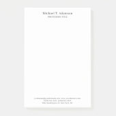 Post-it® Retro Style Elegant Plain Simple White (Devant)