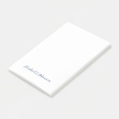 Post-it® Retro Style Elegant Plain White Calligraphy Name (Incliné)