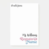 Post-it® Retro Typographie Infirmière inscrite Notes (Devant)