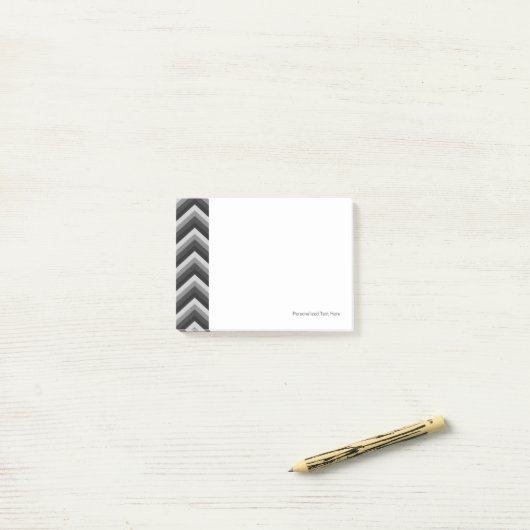 Post-it® Rétro zigzag Chevron de motif (Sur un bureau)