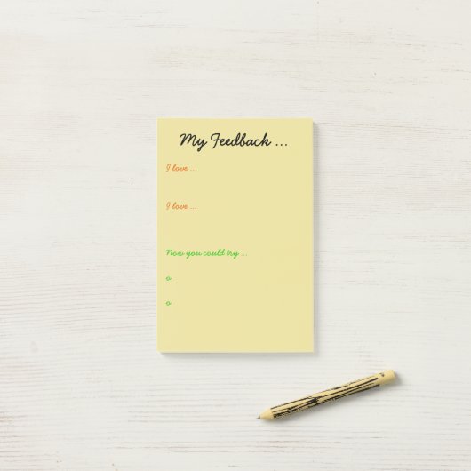 Post-it® Rétroaction de professeur ou d'étudiant (Sur un bureau)