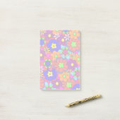 Post-it® Rétros fleurs de hippie (Sur un bureau)