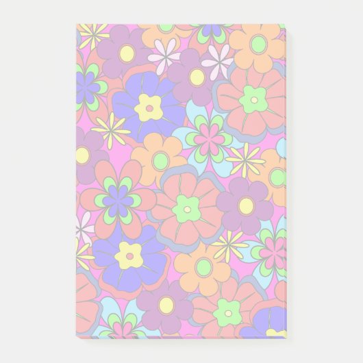 Post-it® Rétros fleurs de hippie (Devant)