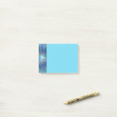Post-it® Rêve de fleur abstraite fractale violet bleu Art (Sur un bureau)
