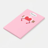 Post-it® Rêves de coeur teintes rose (Incliné)