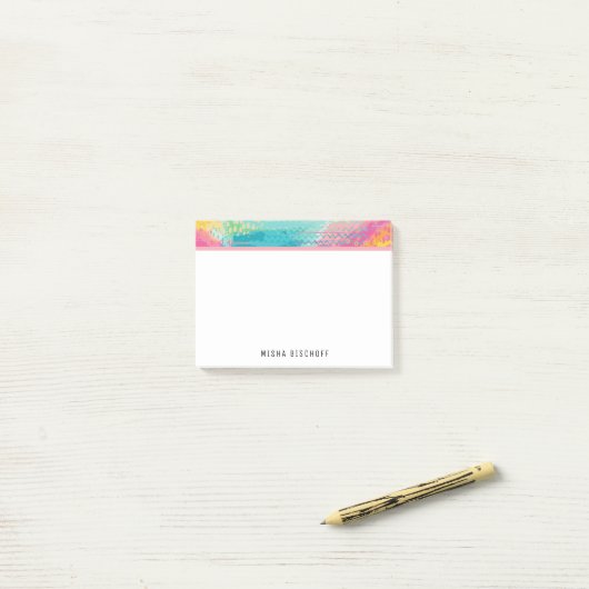 Post-it® Rêves de piscine à marée tropicale (Sur un bureau)