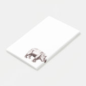 Post-it® Rhinocéros - dessin de style de la Renaissance (Incliné)