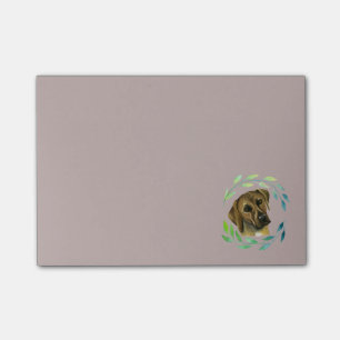 Post-it® Rhodesian Ridgeback avec une aquarelle de