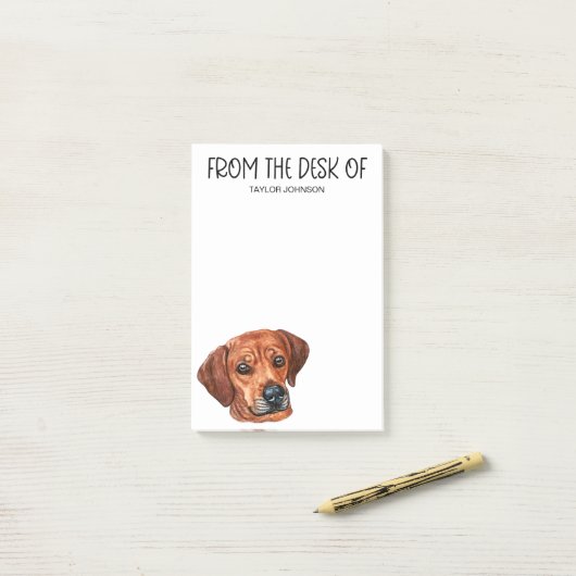 Post-it® Rhodesian Ridgeback Lover (Sur un bureau)