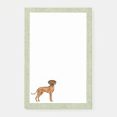 Post-it® Rhodesian Ridgeback mignon Chien Lion Africain Ver (Devant)