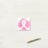Post-it® Ribbon de sensibilisation au cancer du sein Aquare (Sur un bureau)