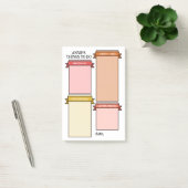 Post-it® Ribbon rose Jaune Cute Étiquette Choses à faire (Bureau)