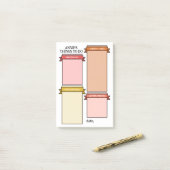 Post-it® Ribbon rose Jaune Cute Étiquette Choses à faire (Sur un bureau)