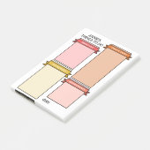 Post-it® Ribbon rose Jaune Cute Étiquette Choses à faire (Incliné)