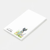 Post-it® Robe Florale Orange Jaune Fille du printemps (Incliné)