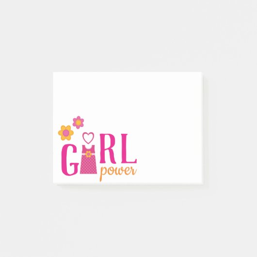 Post-it® Robe florale rose fuchsia (Devant)