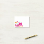 Post-it® Robe florale rose fuchsia (Sur un bureau)