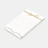 Post-it® Robe marron adorable mignonne blanche avec une bel (Incliné)