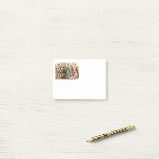 Post-it® Robe Victorienne Avec Bow Rose (Sur un bureau)