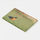 Post-it® Robin américain de l'herbe d'hiver (Incliné)