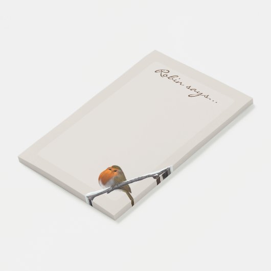 Post-it® Robin Bird dit Nom Faune Post it Notes (Incliné)