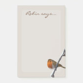 Post-it® Robin Bird dit Nom Faune Post it Notes (Devant)