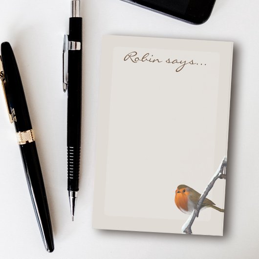 Post-it® Robin Bird dit Nom Faune Post it Notes
