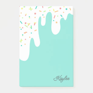 Post-it® Robin Oeuf Bleu Blanc Frosting Sprinkes Votre Nom