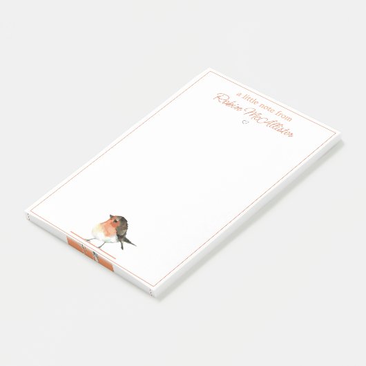 Post-it® Robin Orange mignon - Simple Élégant (Incliné)