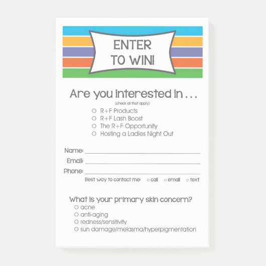 Post-it® Rodan + Les champs inspirés entrent pour gagner la (Devant)