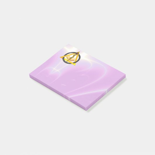 Post-it® RODE DU SYMBOLE DENTISTE ASCLEPIUS, lilas (Incliné)