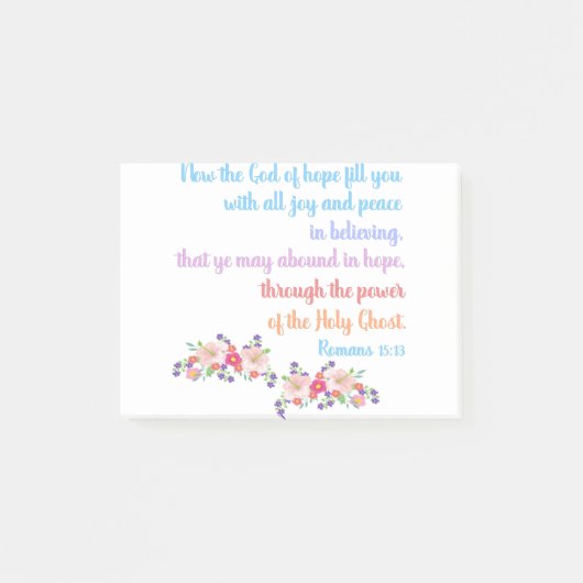 Post-it® Romans 15 Bible Verse Design (Devant)