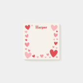 Post-it® Romantic Love Sticky Notes with Personalized Name (Devant)