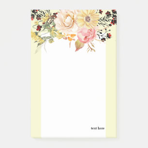 Post-it® Romantique, Aquarelle, Fleur fleurie de printemps