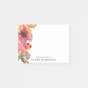 Post-it® Romantique Du Bureau Du Bouquet Aquarellé