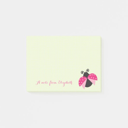 Post-it® Romantique Mignon Adorable Élégant ,Points, Coccin (Devant)