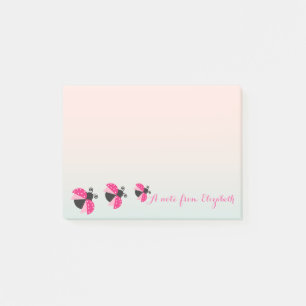 Post-it® Romantique Mignon Charmant Élégant ,Coccinelles