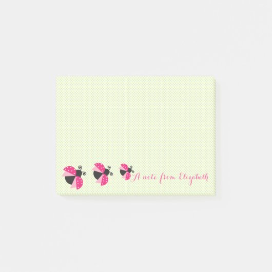Post-it® Romantique Mignon Charmant Élégant ,Points, Cocci (Devant)