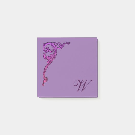Post-it® Romantique Pastel Steampunk Goth Monogrammé (Devant)
