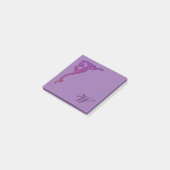 Post-it® Romantique Pastel Steampunk Goth Monogrammé (Incliné)