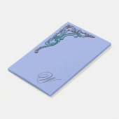 Post-it® Romantique Pastel Steampunk Goth Monogrammé (Incliné)