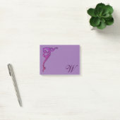 Post-it® Romantique Pastel Steampunk Goth Monogrammé (Bureau)