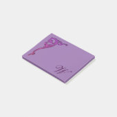 Post-it® Romantique Pastel Steampunk Goth Monogrammé (Incliné)
