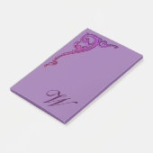 Post-it® Romantique Pastel Steampunk Goth Monogrammé (Incliné)